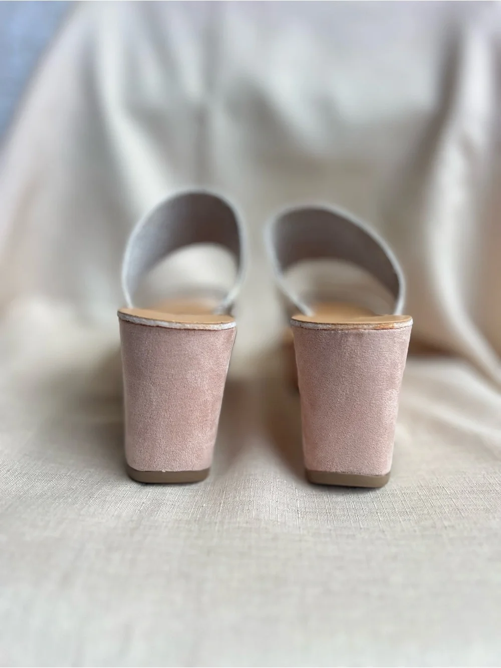 Chinese Laundry White and Beige Double-Band Wedge Sandals